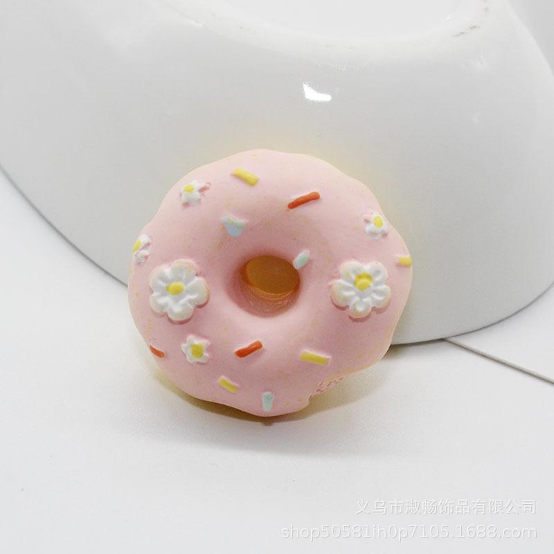 Cartoon Donut Trendy Handpainted Resin Material Summer 2021 Collection