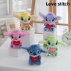 Cute Stitch Hugging Heart With Letter Embroidered Cartoon Plush Doll Pendant For Bag Decor And Collectors