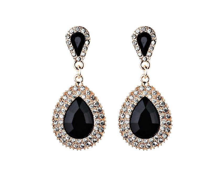 Japanese And Korean Personality Peas Transparent White Women Crystal Earrings Jewelry Lover Tears Brincos