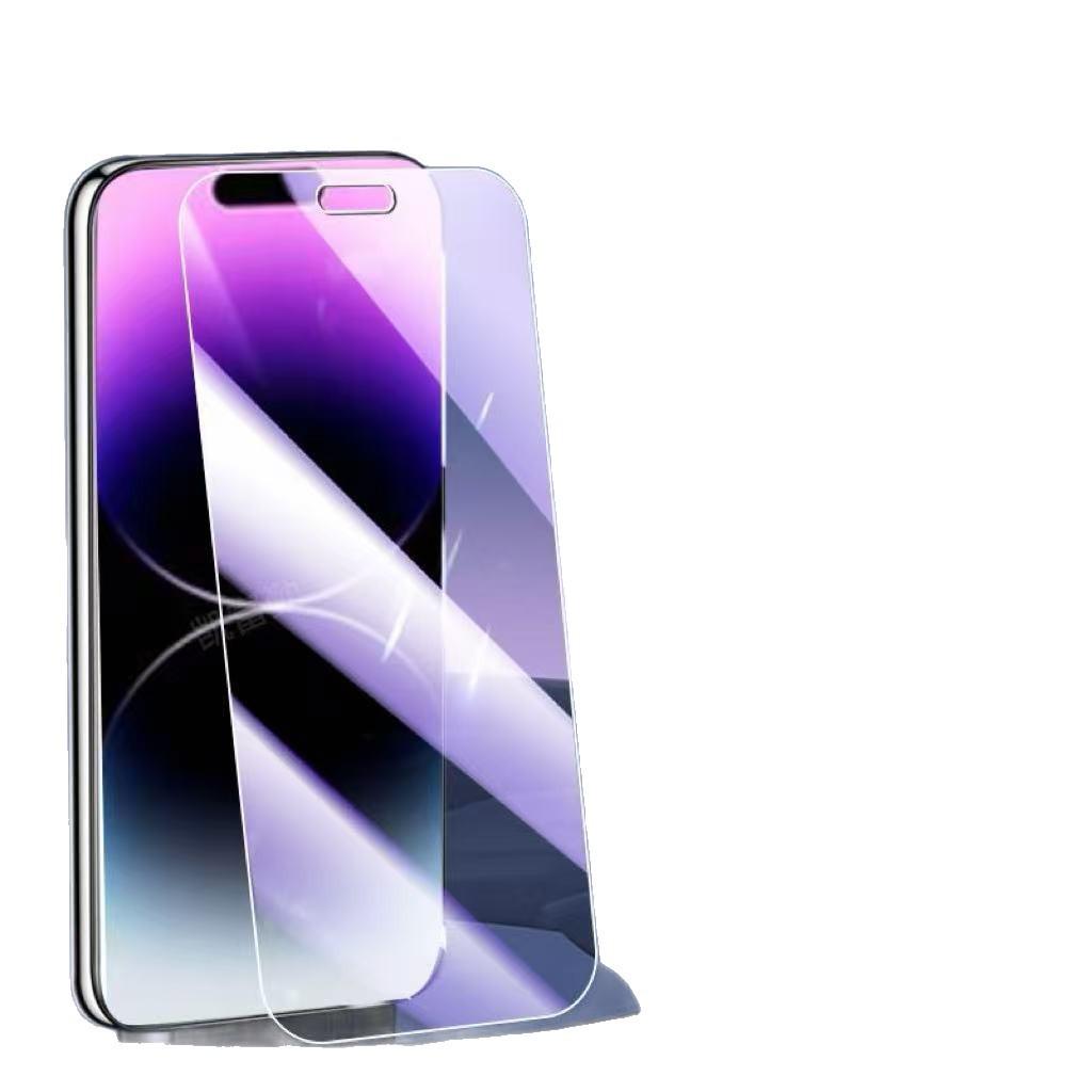 Apple iPhone 14 Series Tempered Glass Screen Protector: Anti-Drop, Full HD Coverage for iPhone 14 Pro Max and 14 Plus.