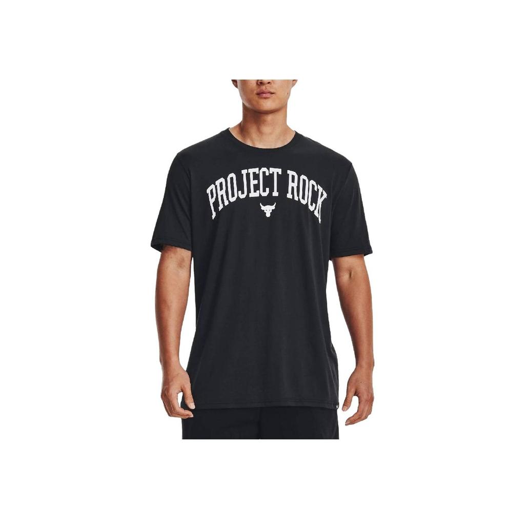Under Armour Alphabet Print Straight-Cut Crew Neck Short-Sleeve T-Shirt Men Tops Black 1373743-001