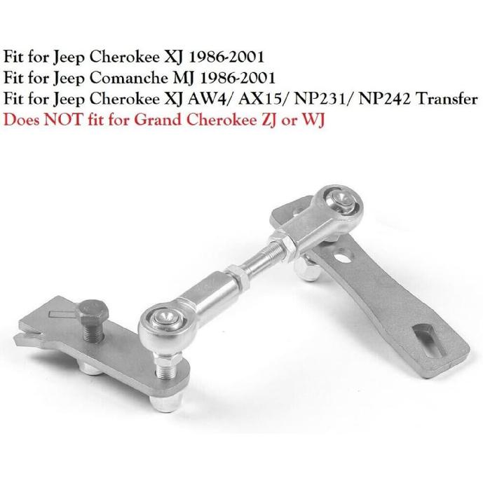 Transfer Case Linkage kit Compatible with Jeep for Cherokee XJ for Comanche MJ 1986-2001, Stainless Steel Easy Install Version