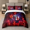 3Pcs Bedding SetBologna FC Soft Bed Sheet and Two Pillowcases Home Bedroom Decor