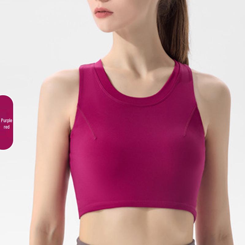 

Lulu Bare Feel Yoga Top with Chest Pads - Women s Slim Fit Workout and Pilates Tank Medium