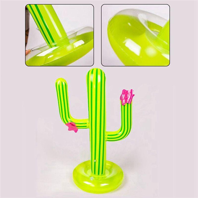 Good-2Pack Outdoor Pool Accessories Inflatable Cactus Throwing Set Beach Party Supplies Inflatable Cactus