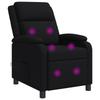 Massage Recliner Chair Black Fabric