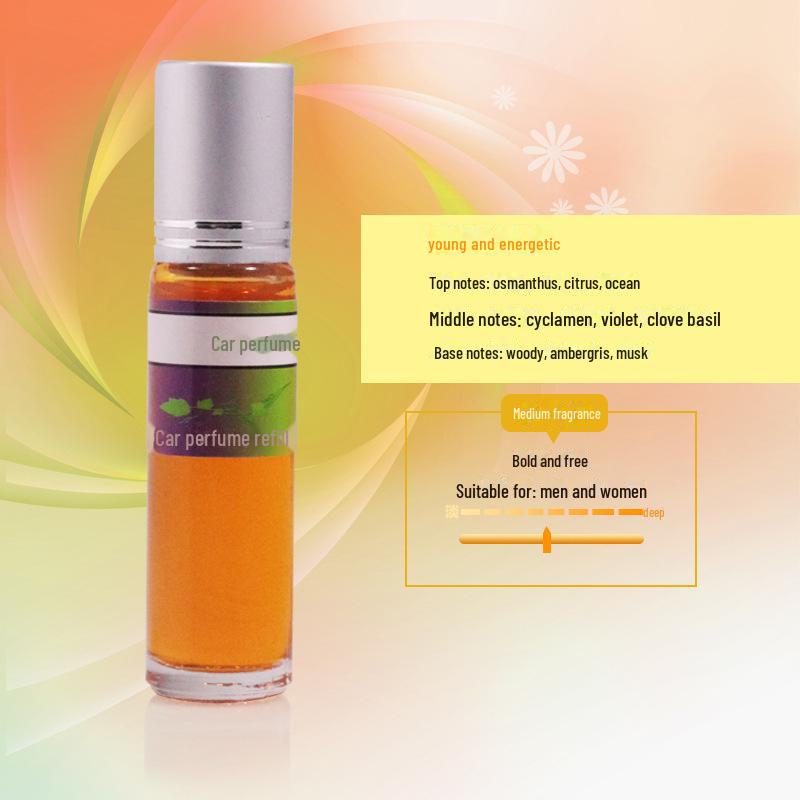 Car Aromatherapy Ornaments with Essential Oil Refill, 10ml, Multi-Fragrance