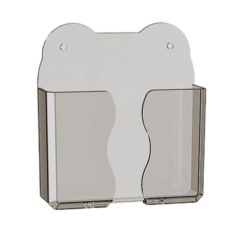 

Wall Mounted Phone Holders Clear Design for Bedroom and Office Organizing Use with Easy Installation and Charging Access прозрачный/серый