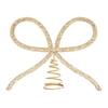 9.8" Rhinestone Bow Tree Topper Gold/Silver Rhinestone Bow Tree Top Ornament for Xmas Holiday