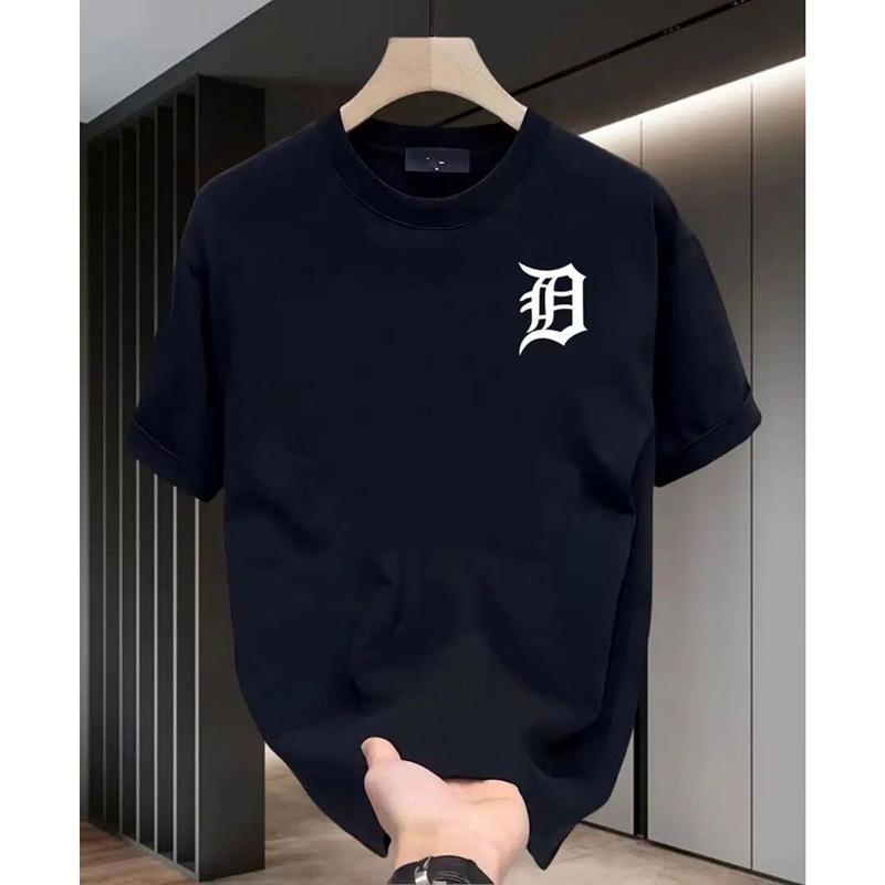 American Trendy Brand Pure Cotton Men'S Printed Short-Sleeved T-Shirt Trendy Men'S And Women'S Versatile Round Neck T-Shirt Men'S