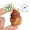 Heart Cake Design Clickers Keychain Portable Stress Reliever Toy With Polylactic Acid Materials