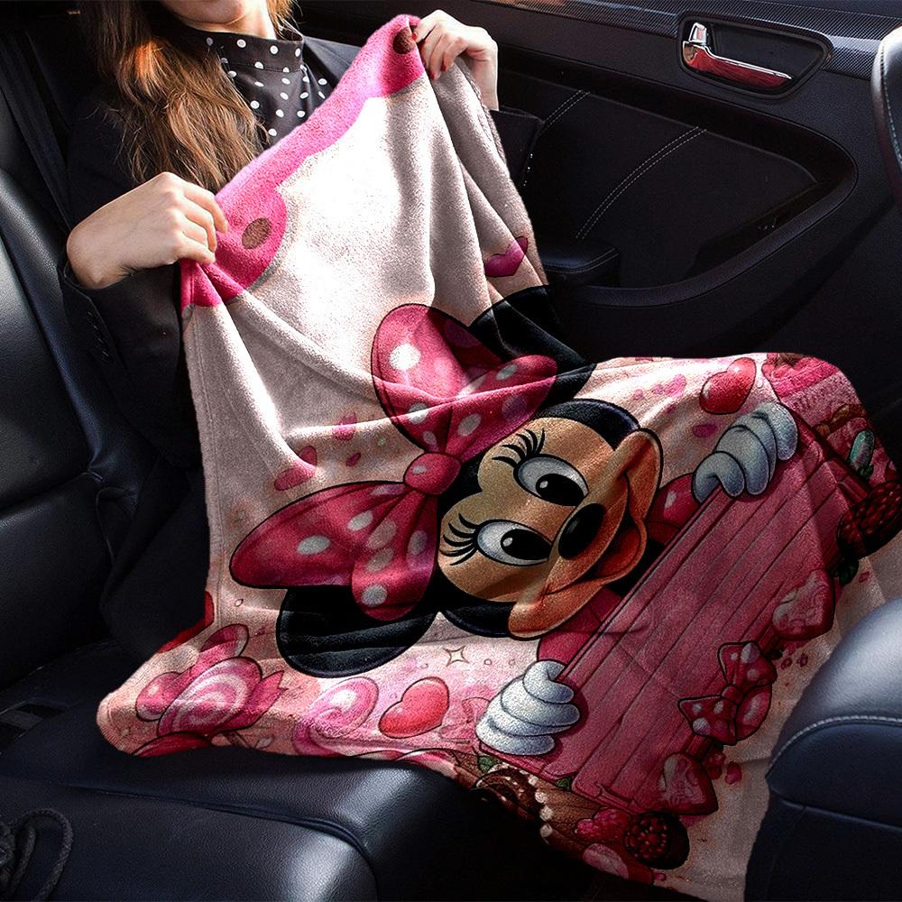 1 pezzo Coperta Dolce Minnie Mouse Leggero Plaid in Flanella per Divano Letto Viaggio Campeggio Soggiorno Ufficio Divano Sedia