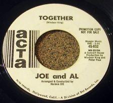 

7inch Record JOE AL Together Dearer Than A Dear Frien 45832PROMO ACTA US SoulFunk Used