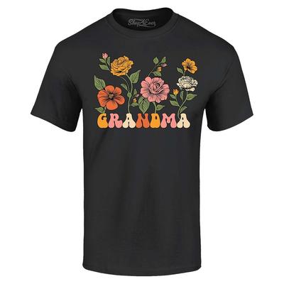 Vovó Floral Flores Estética Retrô Camiseta Vovó Camiseta