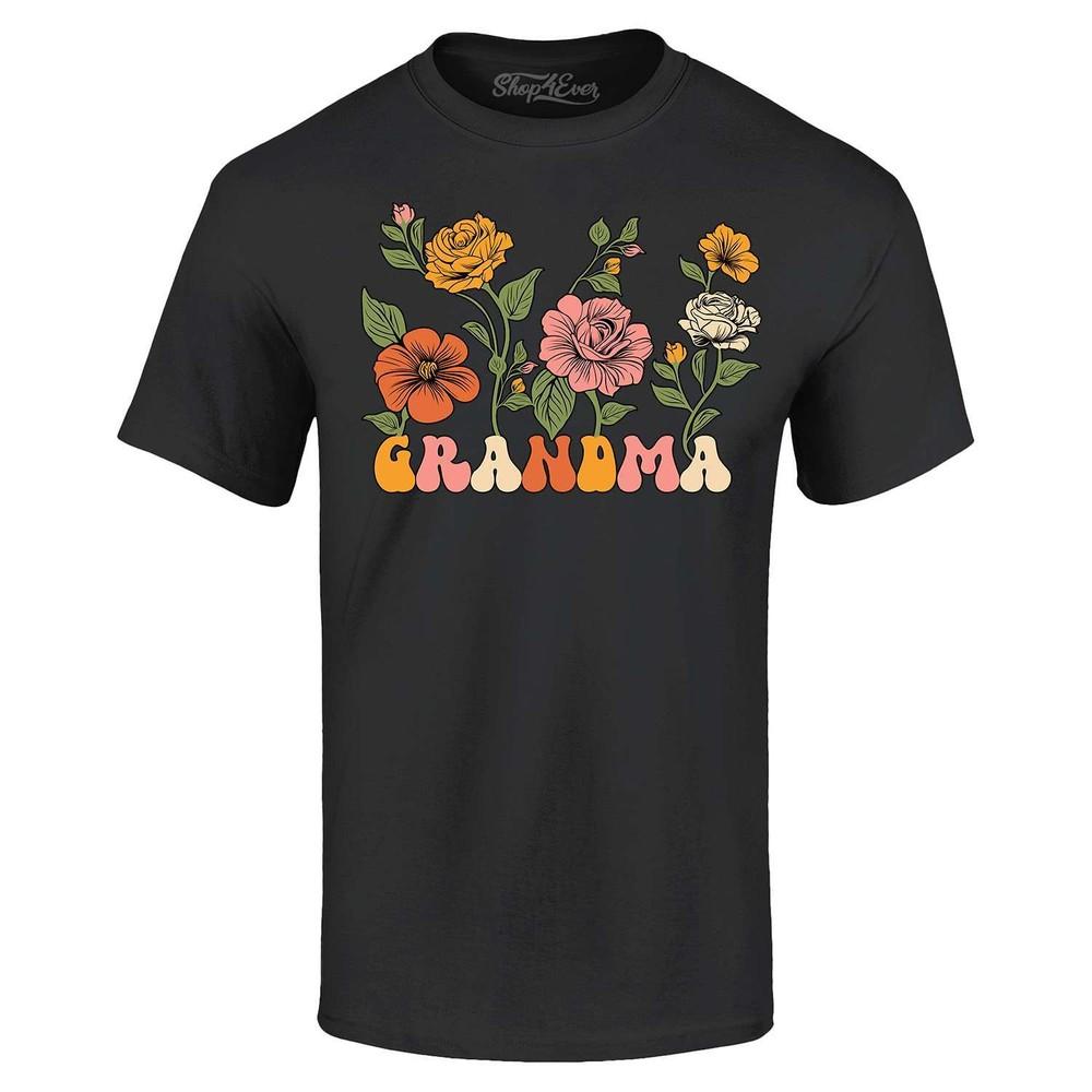 

Grandma Floral Flowers Retro Aesthetic Gma T-shirt Grandma Shirt L