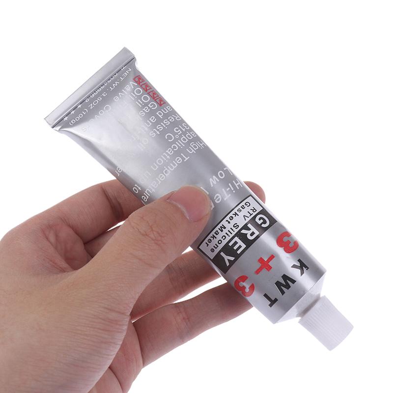 1Pc Auto Dichtungsmittel Rtv Silikon Dichtung Maker 3 + 3 Schwarz Hi-Temp Dichtungsmittel Öl Beständig Für Motoren Automotive Dichtungsmittel