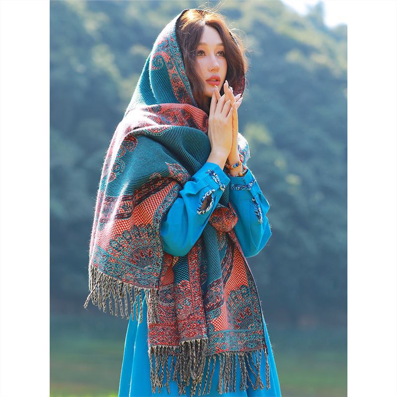 Skin Friendly And Breathable Warm And Versatile Home, Autumn And Winter Women'S Travel Shawl, Thick Cloak, Air Conditioning Blanket