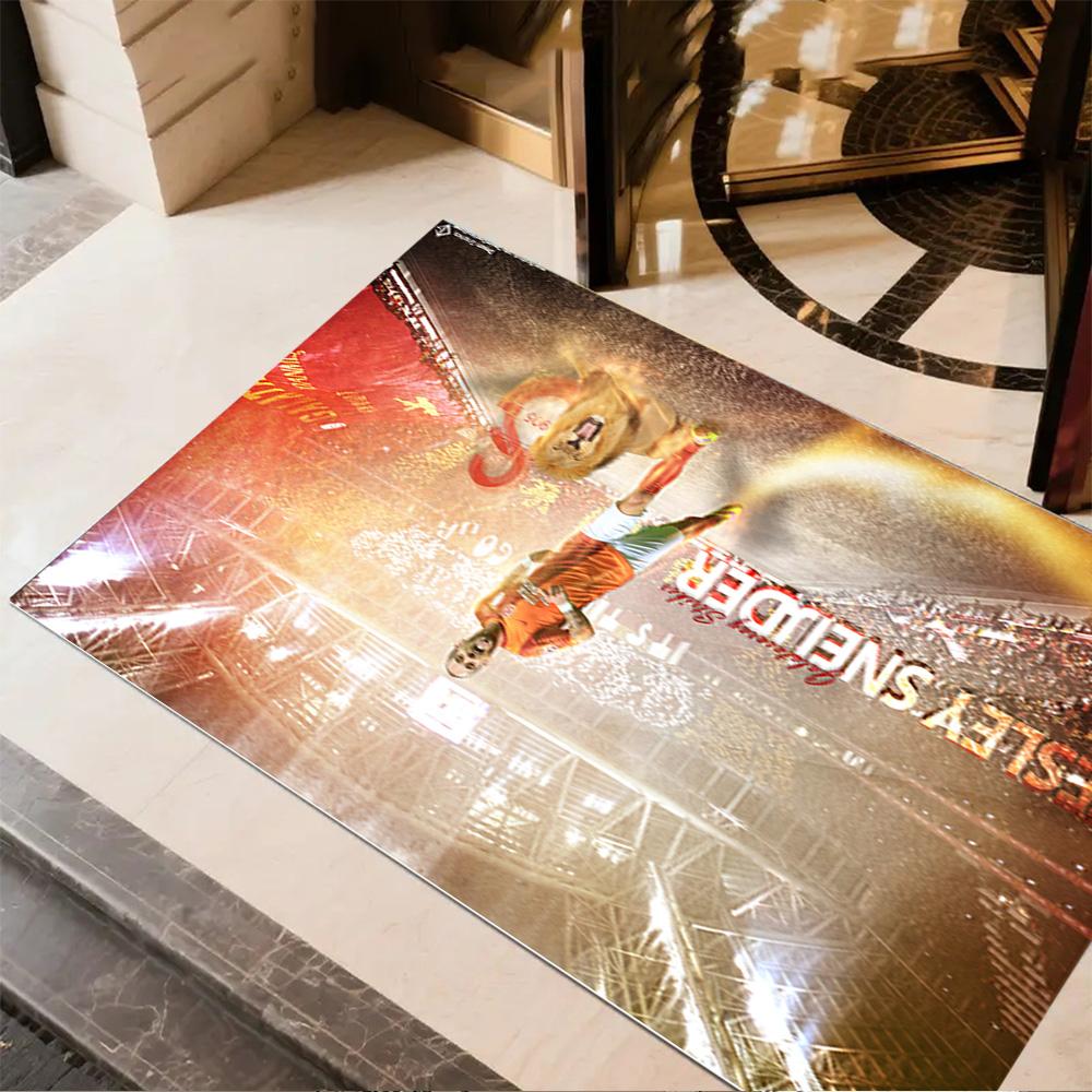 Barcelona's Messi Action Area Rug Design for Game Room Kitchen Dormitory Foyer Anti-slip Rug Decorate Offices Perfect Gift for Friends & Family