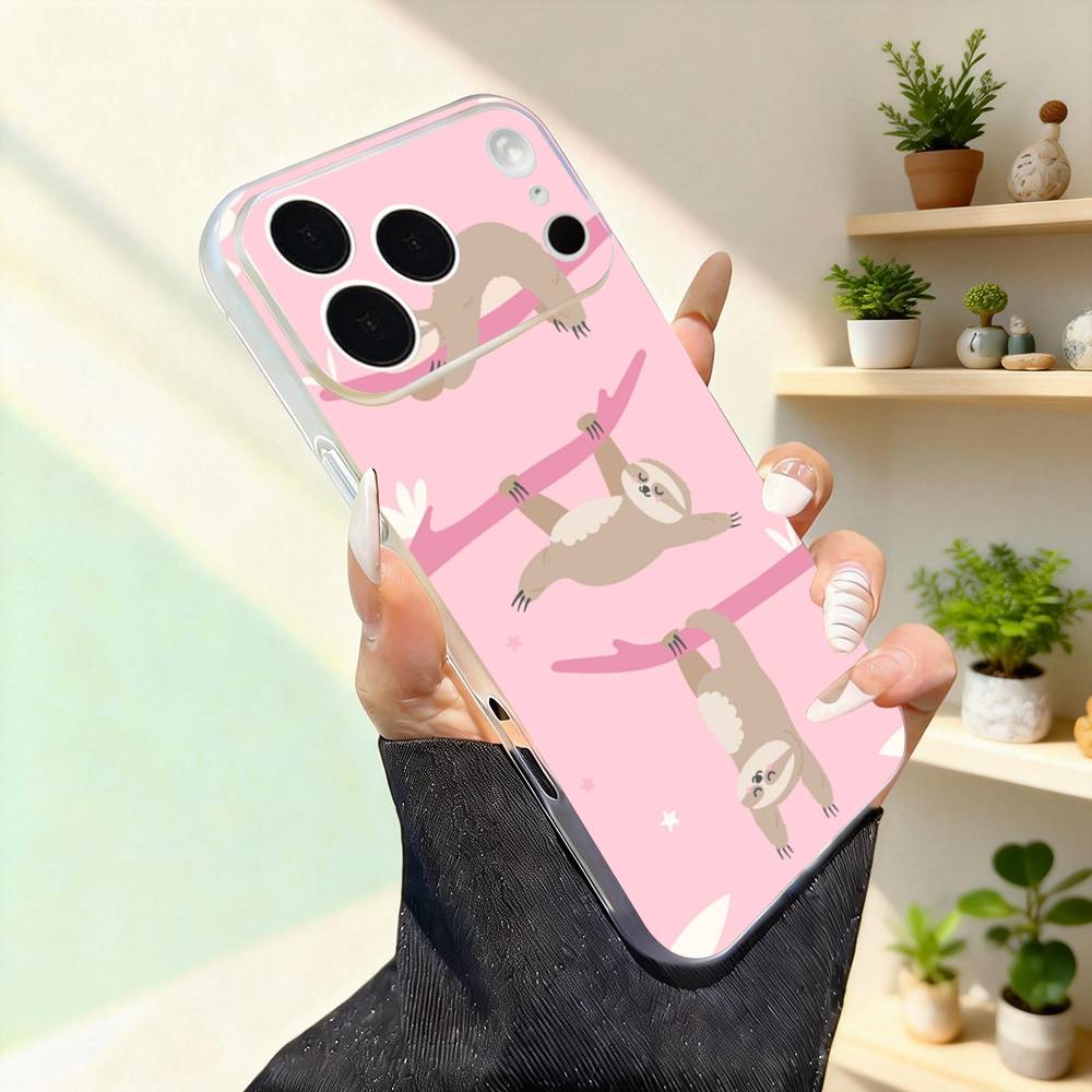 Animal Cute S-Sloth Funny Phone Case For iPhone 17,16,15,14,13,12,11,Pro,Max,Plus,Mini,SE4,E Magnetic For Magsafe Wireless