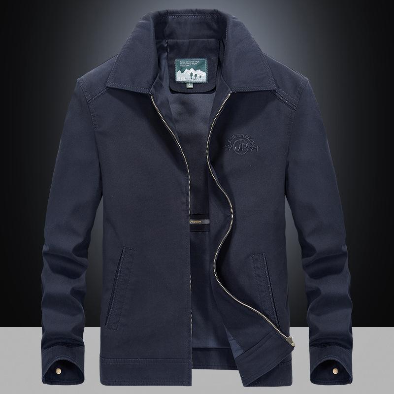 Spring and Autumn Men's Jacket Outdoor Tooling Casual Large Size Trend Men's Youth Washed Coat Men