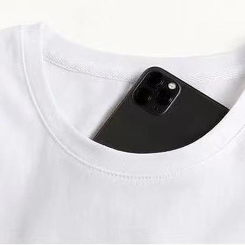 T-shirt Women Cotton Summer Casual Large Size Loose Round Neck Pullover Short-sleeved Tops