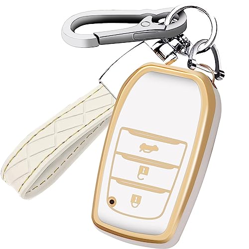 YORKNEIC Key Case for Toyota Prius 60 Series Alphard/Vellfire 30 Series Harrier 80 Series Hilux GUN125 Land Cruiser 200 Series 300 Series RAV4 PH