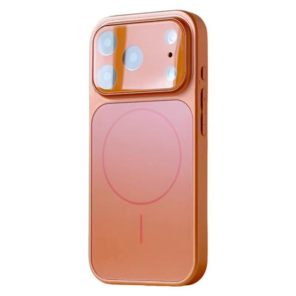 

Роскошный Матовый Чехол из Нано-Стекла для iPhone 17 Air 16 15 14 Pro Max Магнитный Чехол для Magsafe Беспроводной Зарядки Бронированный Funda iPhone17 Pro серебряный