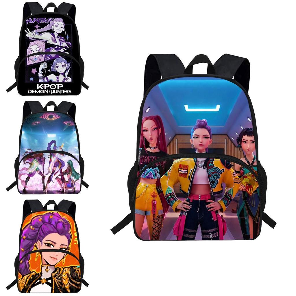 Kpop Dämonenjäger Rucksack für Kinder mit atmungsaktivem Oxford-Gewebe und Stoßdämpfung für den Schulgebrauch