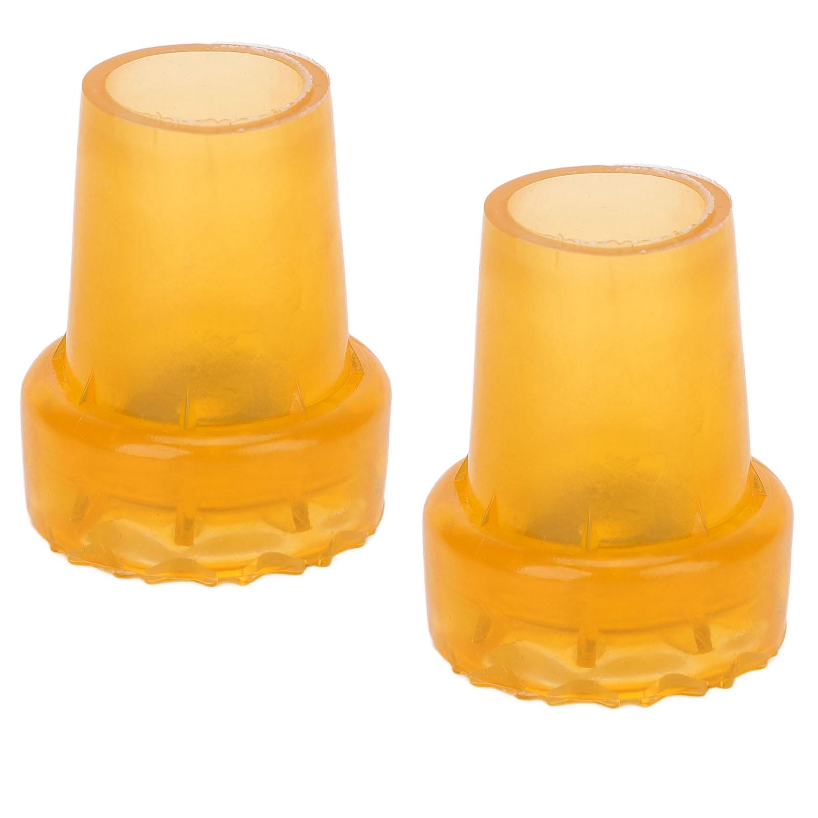 

2 шт. Накладки на ножки костылей износостойкие защитные круглые ножки вращающиеся на 360 градусов утолщенные резиновые ножки для трости оранжевый