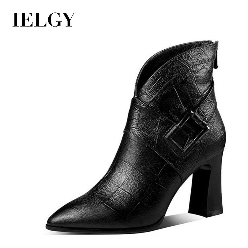 IELGY Martin Botas Femeninas Estilo Británico Tacón Grueso Tacón Alto  Tobillos Cinturón Hebilla Espalda Rayada Cremallera Botas de Moda comprar a  buen precio — entrega gratuita, reseñas reales con fotos — Joom