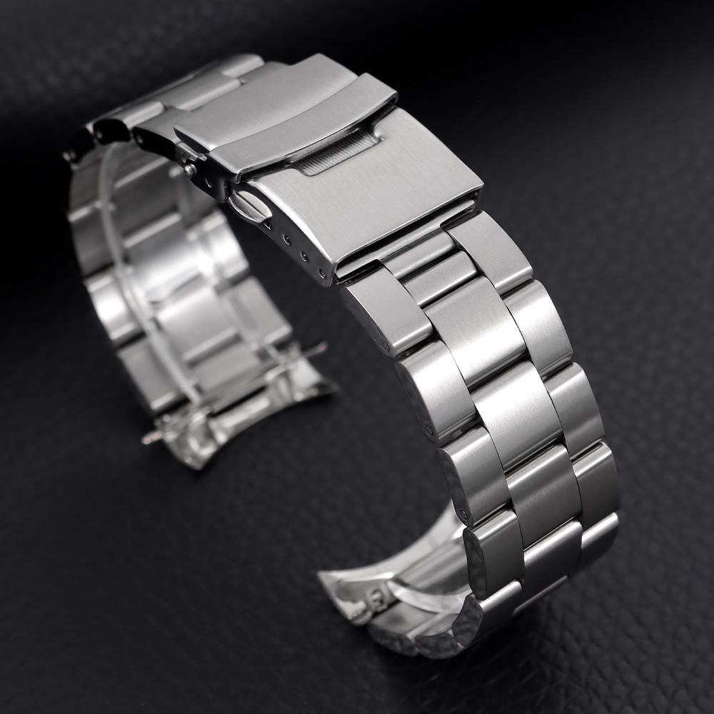 18/20/22/24mm Solid Stainless Steel Watch Bands for Seiko 5 SKX009/007 for Jubilee Curved End Metal Watch Strap Watch Bracelets