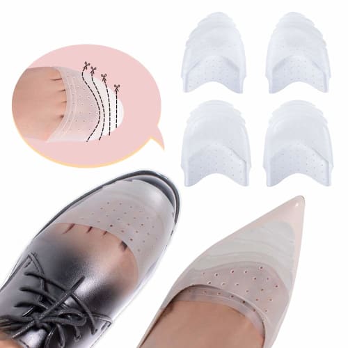 Meidlan Toe Protectors, Soft Cushioned Silicone Pads to Prevent Toe Stinging, Adjust Shoe Size, Protective Toe Caps, Prevents Slippage, Fits 2 Pairs (