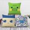 Funny Carton T-Tamagotchi Kuchipatchi Cushion Cover Soft Pillow Case for Sofa Living Room Home Office Decor Protective Covers