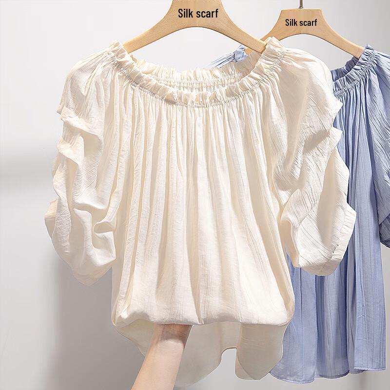Women's Off-Shoulder Ruffled Chiffon Blouse