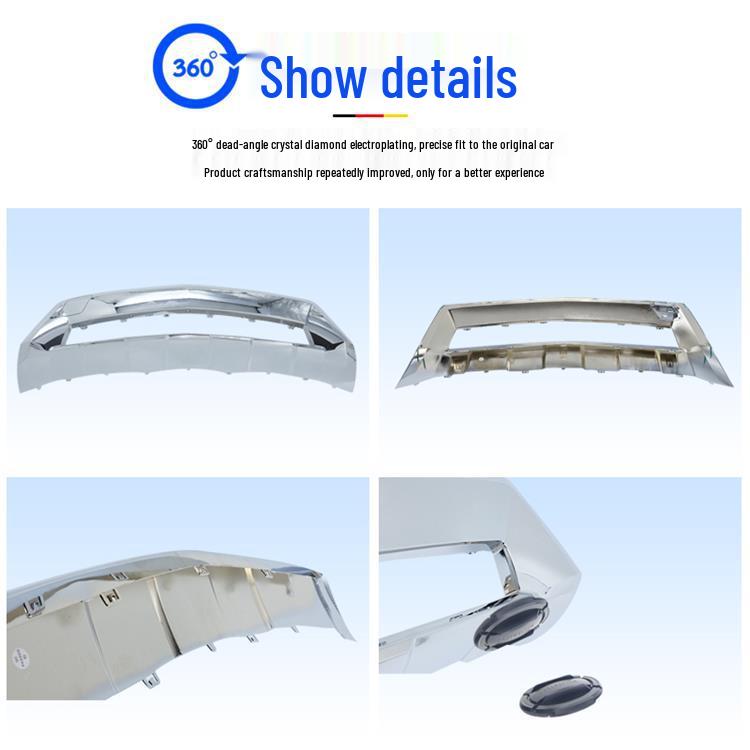 Mercedes-Benz ML-Class Front & Rear Bumper Guard Plates and Fog Light Strips with Trunk Pedal