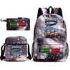 Tongtongsahur cartoon primary school students backpack three-piece set abstract foreign Shanhaijing children's schoolbag L