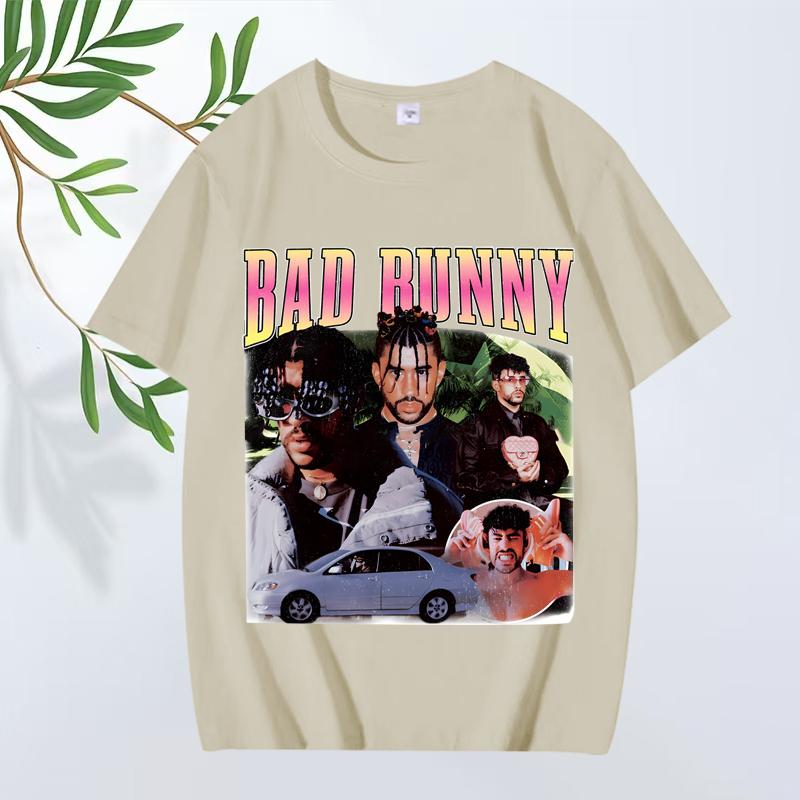 Bad Bunny Classic T Shirt 2025 New Unisex s Women Oversized 100 Cotton Streetwear Short Sleeve Summer Print Graphics Unisex Tops