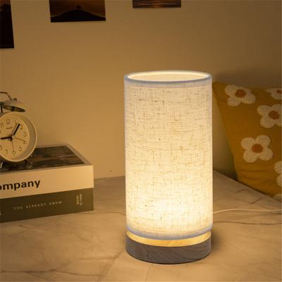 Lampa Stołowa Lampa Nocna Chińska Sypialnia Salon Ciepła Prosta Lite Drewno LED Lampa Stołowa
