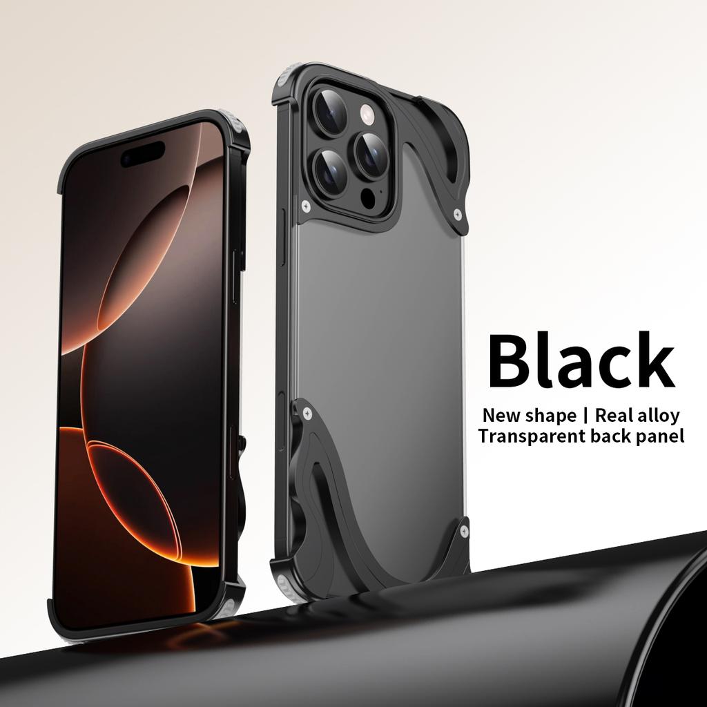 2025 Nowy Metalowy Bezramkowy Etui Odporne na Upadki Odpowiednie dla iPhone 15/16 Promax/16 Pro Telefon 14 pro max Etui