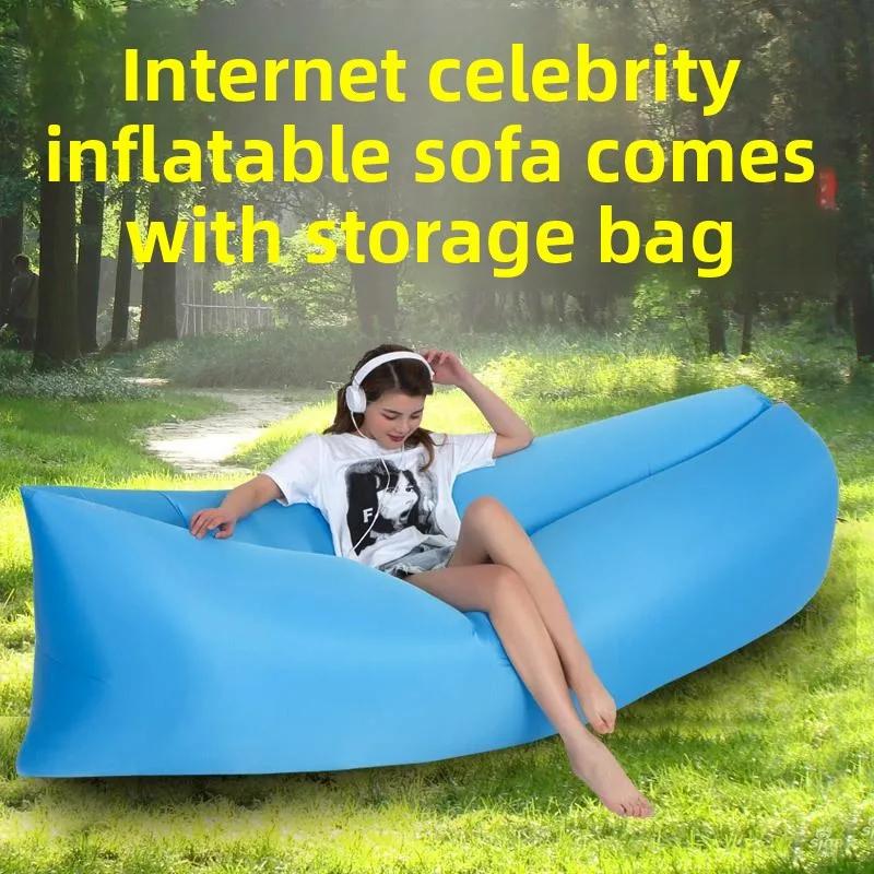 DurableAir Lazy Inflatable Sofa Bag Portable Camping Sofa Mattress Music Festival Recliner