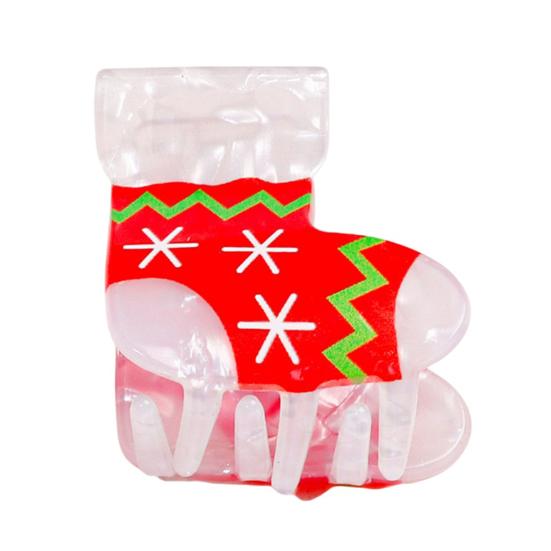 Strong Grip Hair Claw Christmas Themed Hair Clip Christmas Tree Gingerbread Man Snowflake D