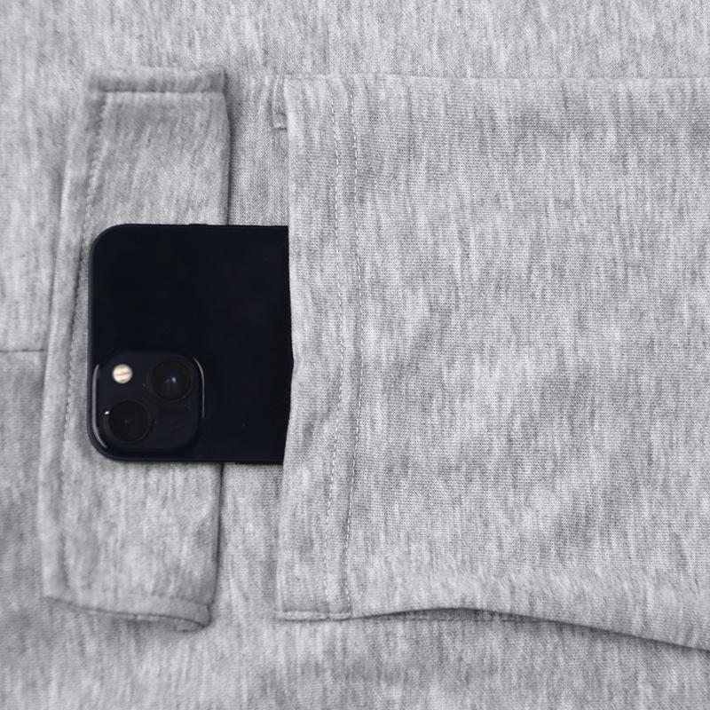 Autumn Winter Men's Fleece Zipper Hoodie & Multi-Pocket Workwear Pants Set