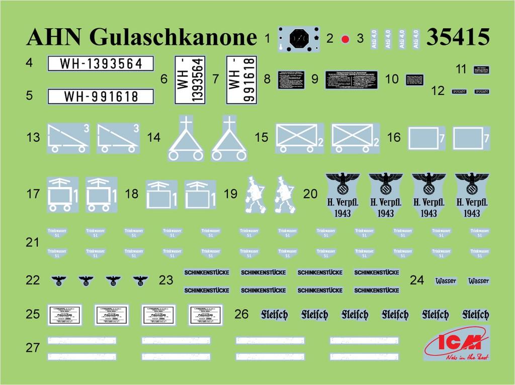 ICM 1/35 scale German AHN Gulaschkanone Field Kitchen Plastic Model 35415