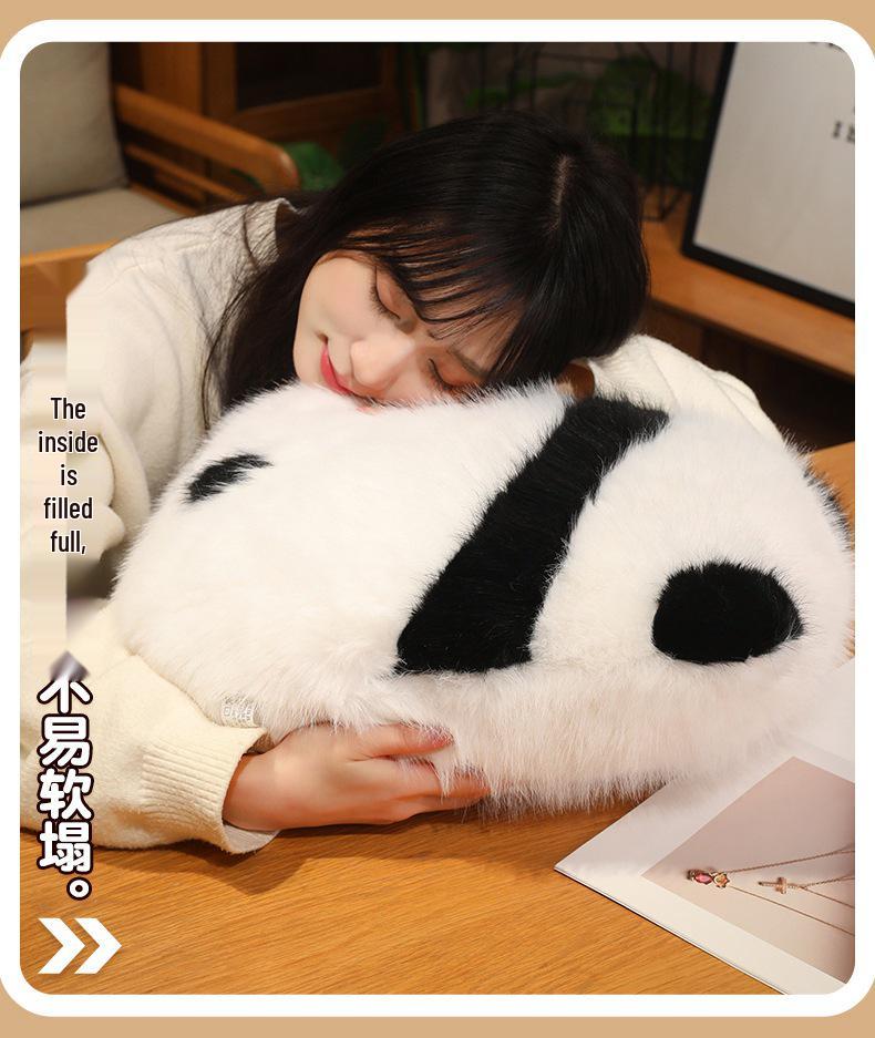 Cute Panda Imitation Wool Back Cushion for Sofa or Bedside