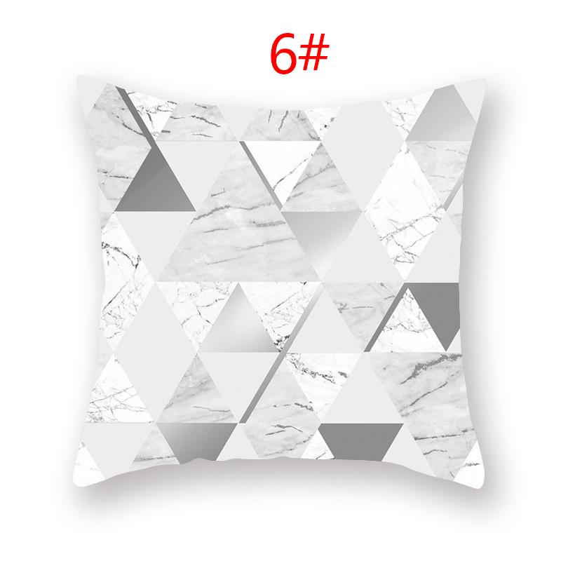 18 Inch Throw Pillow Home Decor Geometric Elements Lumbar Pillow Case Gray Cushion Cover Sofa