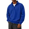 Men's Stand Collar Quarter-Zip Long Sleeve Pullover Sweatshirt Casual Loose Fit for Everyday Wear