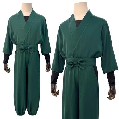 HOLOUN Ninja Rantaro Cosplay Costume, Ninjutsu Academy, Green, 6th Grade, Green with Hood, Anime Costume, Christmas, Event, Halloween, Size M