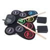 Roll Up Electric Drum Set Colorful Electronic Drum Pad with Foot Pedal and Drumsticks