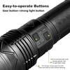 Large Led Flashlight Super Bright Long Range Torch Rechargeable Ultra Powerful Outdoor Tactical Hand Lamp Camping Lantern