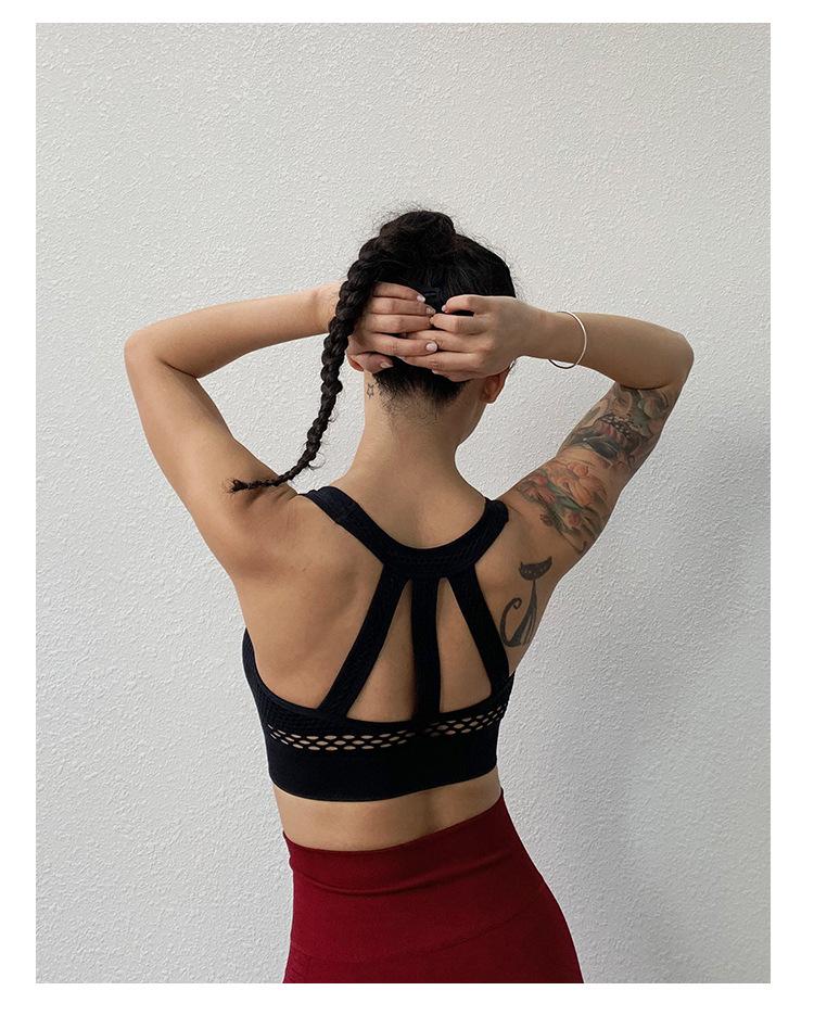 2025 Damen Stoßfester Sport-BH für Laufen Fitness Yoga mit Schönem Rückendesign